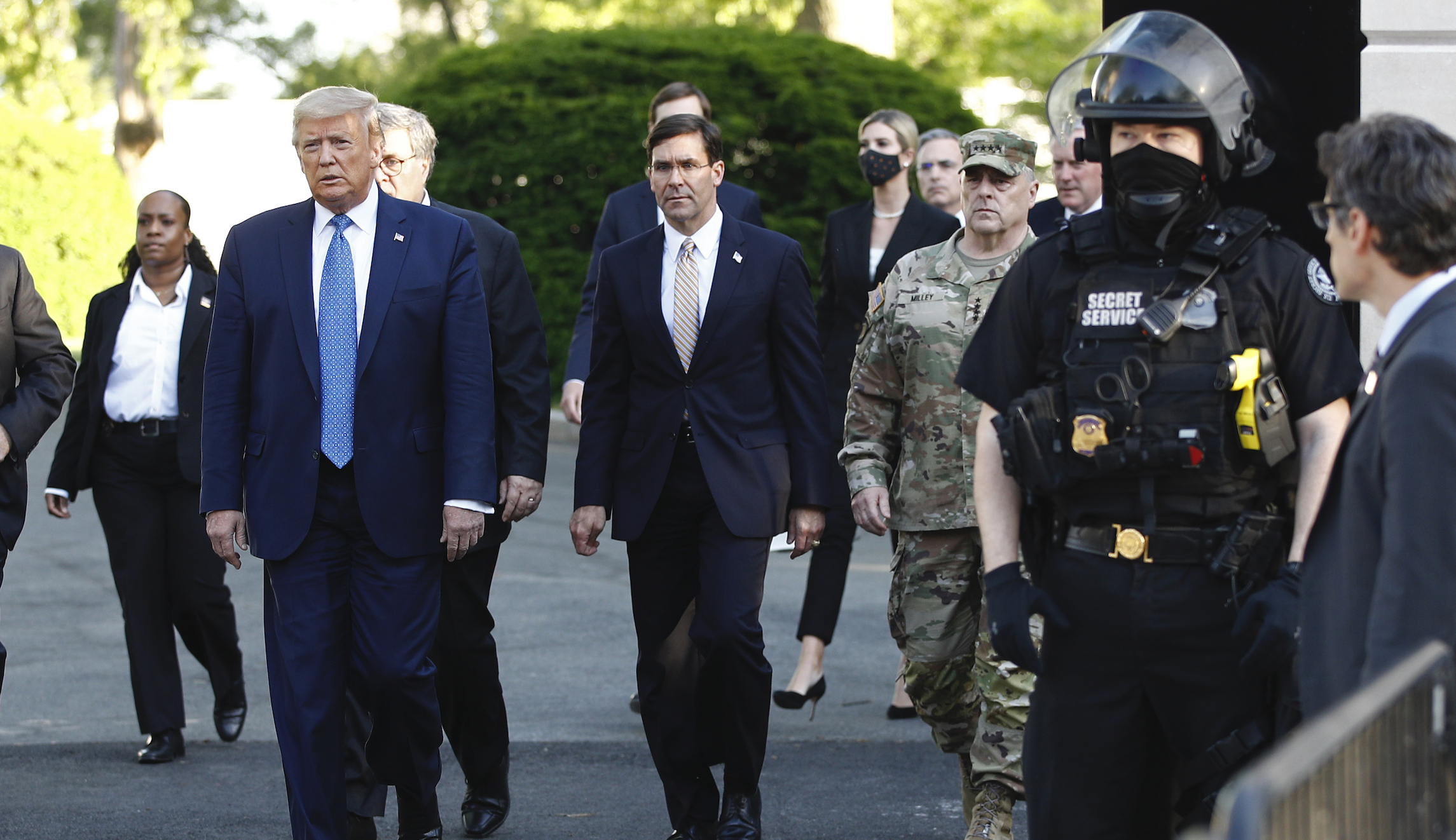 Former CIA director calls on defense secretary to resign over church photo-op
