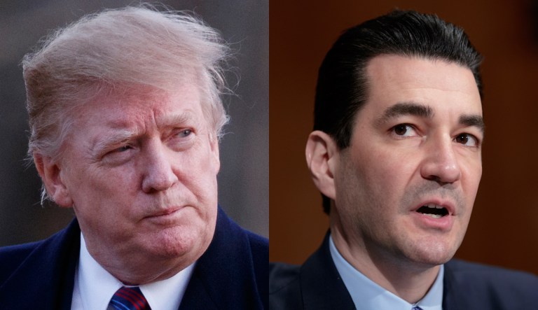 Donald Trump and Scott Gottlieb.