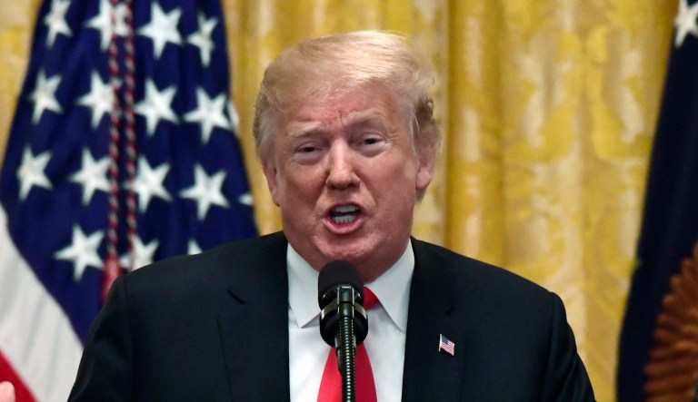 President Donald Trump speaks about taxes during an event in the East Room of the White House in Washington, Friday, June 29, 2018.