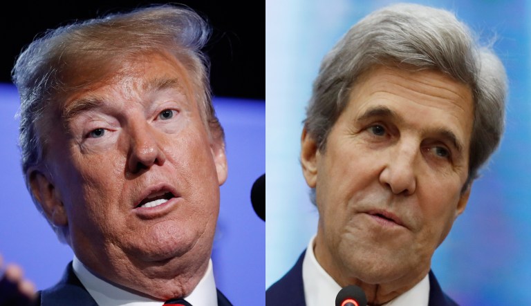 Donald Trump and John Kerry.
