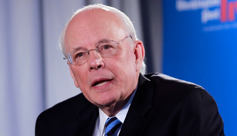 John Dean, White House counsel to President Richard Nixon, speaks in Washington, D.C., during an event on June 11, 2012.