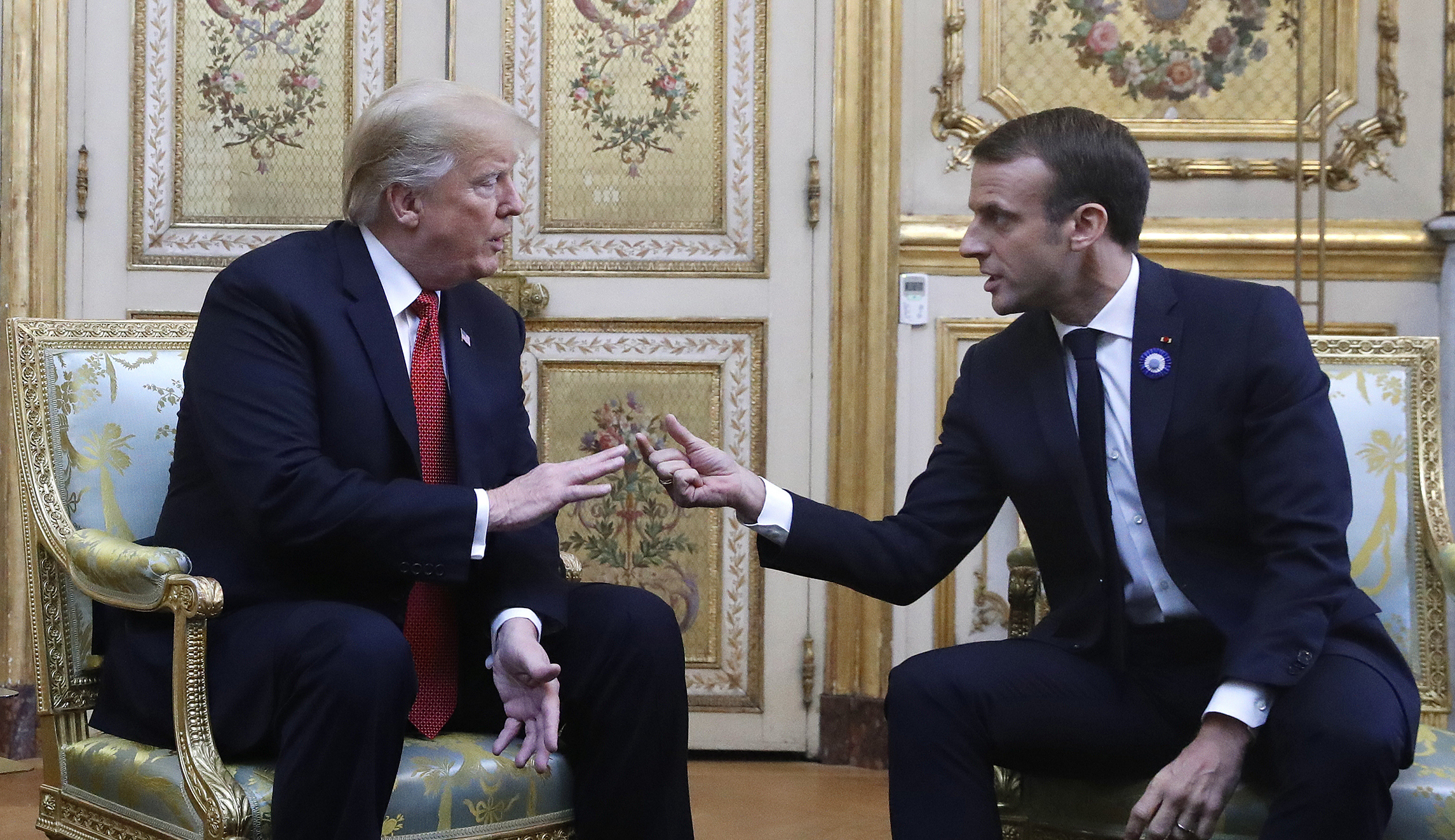 Trump jabs Macron: You’d be speaking German if it wasn’t for US