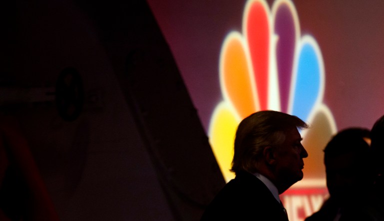 Republican presidential candidate Donald Trump waits offstage to be introduced during the Commander in Chief Forum hosted by NBC, Wednesday, Sept. 7, 2016, in New York.