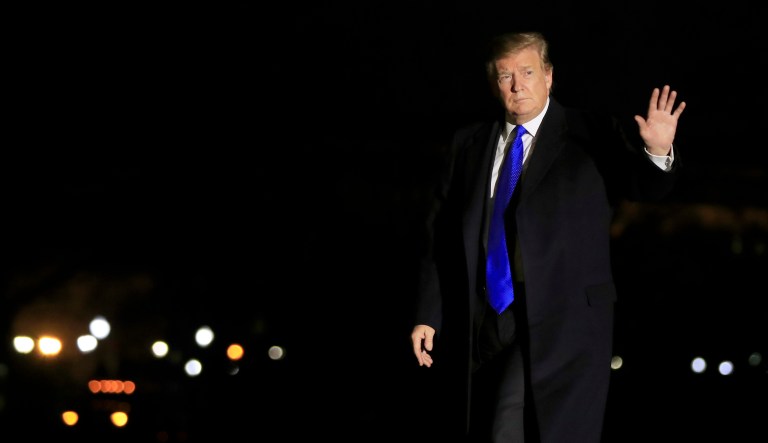 President Donald Trump arrives at the White House in Washington, Thursday, Feb. 28, 2019, from summit talks with North Korean leader Kim Jong Un in Hanoi.