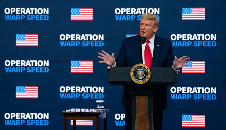 Trump signs order prioritizing US in coronavirus vaccine distribution