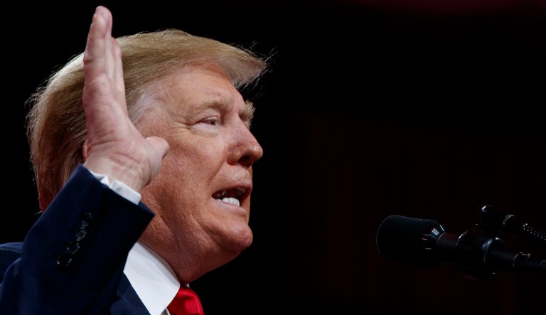 President Donald Trump speaks at Conservative Political Action Conference, CPAC 2019, in Oxon Hill, Md., Saturday, March 2, 2019.