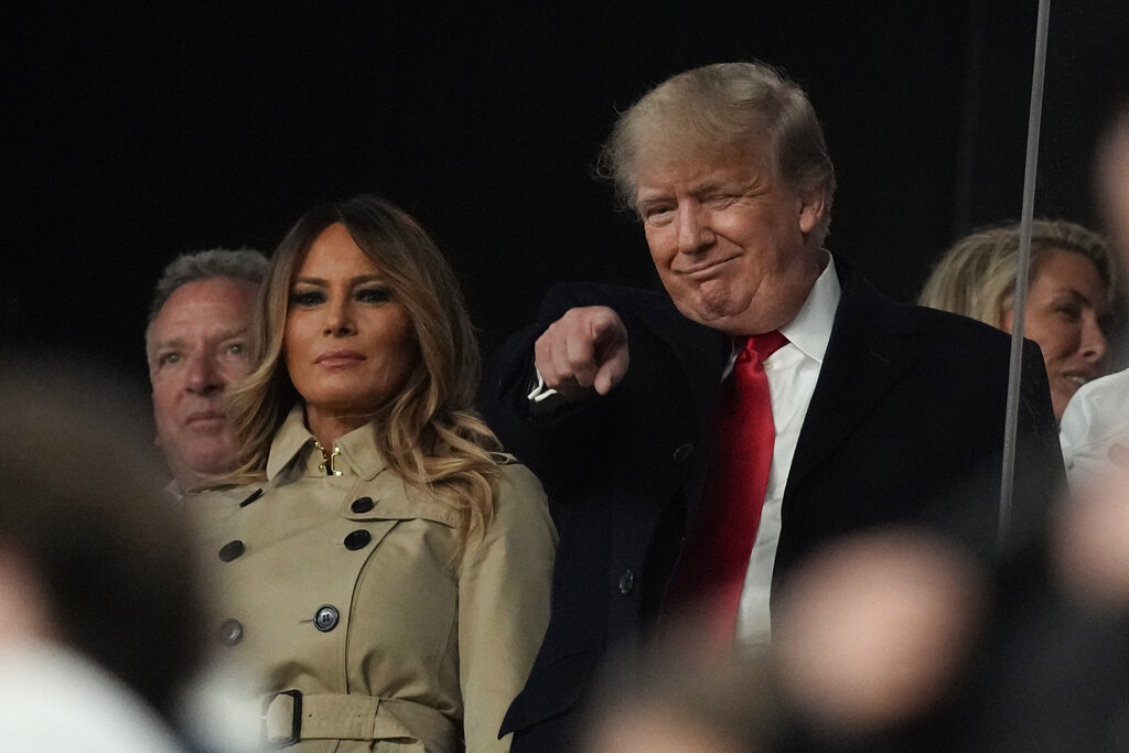 Trump tele-rally speech hyped by McAuliffe lasts just six minutes