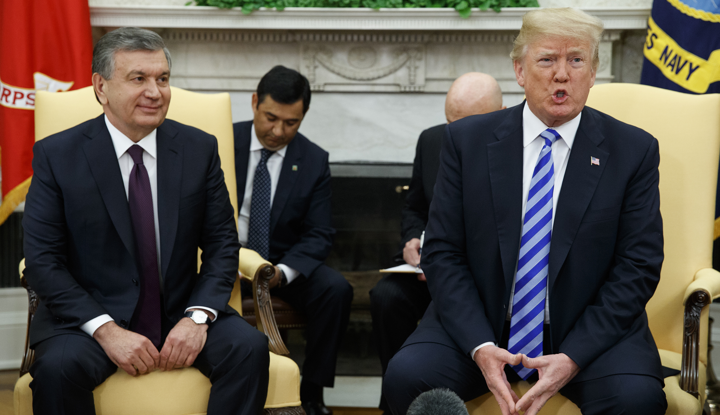 Trump, Uzbek president vow deep energy ties as Exxon, GE sign deals
