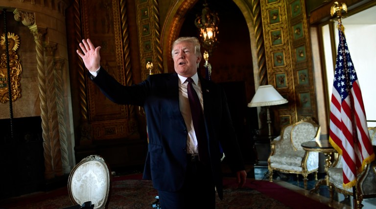 Magnetized pouches couldn’t stop leaks from Trump’s weekend Mar-a-Lago speech