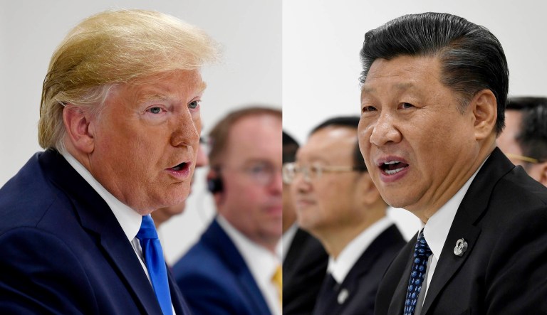 President Trump and Xi Jinping is seen.
