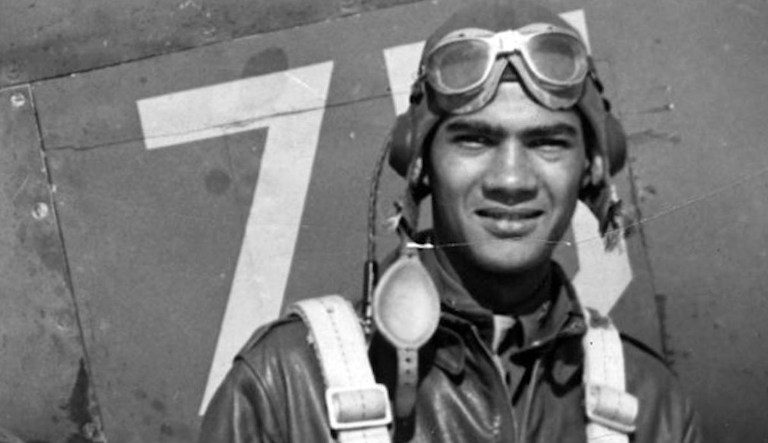 This undated photo provided by the Pentagon's Defense POW/MIA Accounting Agency shows Lawrence Dickson, a New York pilot killed during World War II. Dickson is first of the 27 Tuskegee Airmen still listed as missing in action whose remains the Pentagon says they have identified through DNA samples provided by his daughter in New Jersey. Dickson was a 24-year-old captain in the 100th Fighter Squadron when his P-51 fighter plane was seen crashing along the Italy-Austria border during a mission on Dec. 23, 1944. Searches for the crash site were unsuccessful until 2012.