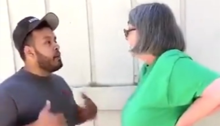 Viral video shows woman telling landscaper she hates him because he is Mexican, citing Trump