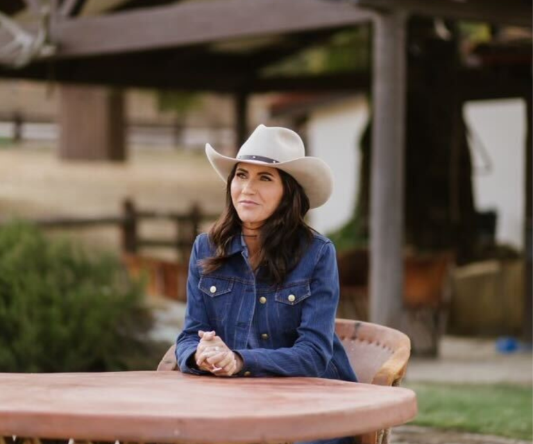 Gov. Kristi Noem at the Reagan Ranch operated by Young America's Foundation.