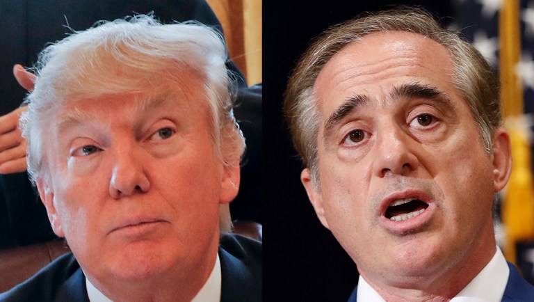President Trump and former Veterans Affairs Secretary David Shulkin.