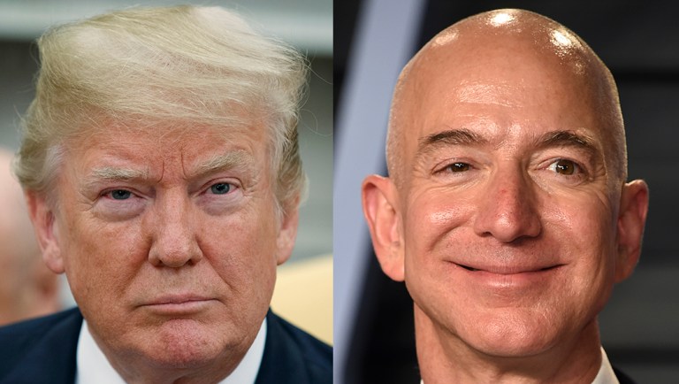 As giants Trump and Jeff Bezos battle, Middle America loses