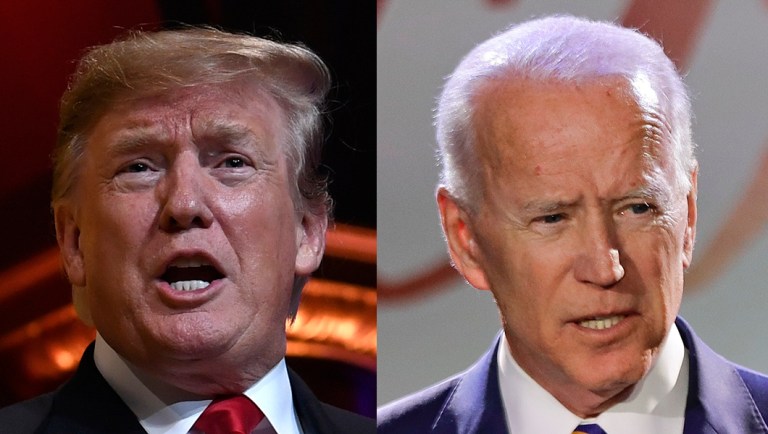 Former President Donald Trump and President Joe Biden