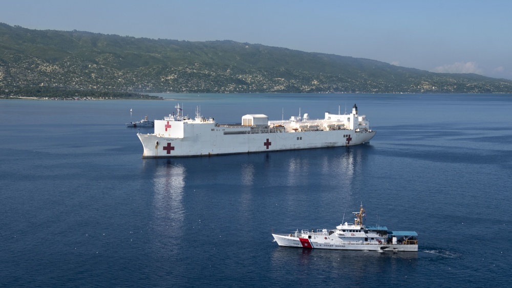 Navy hospital ships on alert for deployment, troops remain lower risk category