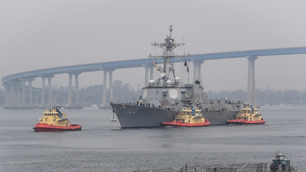 Second coronavirus-stricken Navy ship, USS Kidd, arrives to port in San Diego