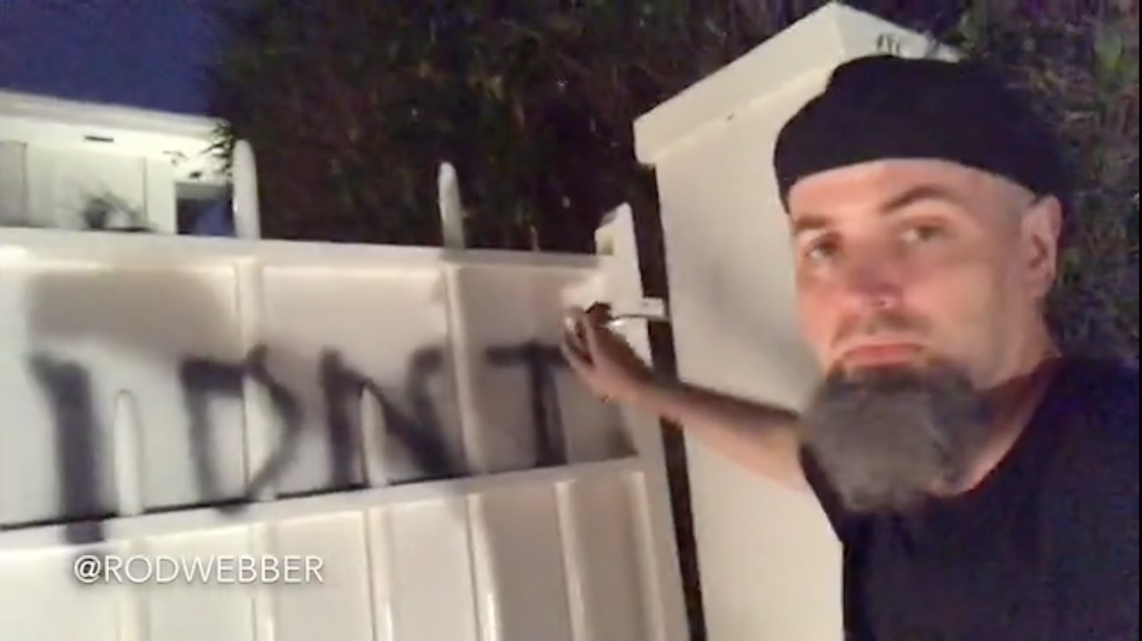 Epstein $12M Palm Beach mansion graffitied by duct-taped banana art vandal