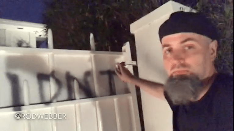 Epstein $12M Palm Beach mansion graffitied by duct-taped banana art vandal