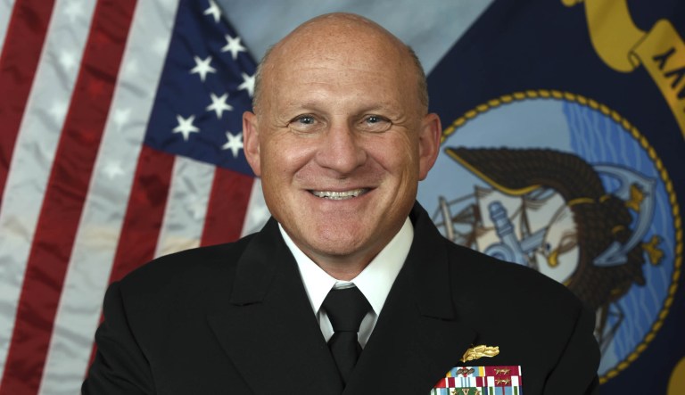 Vice Adm. Michael Gilday is seen.