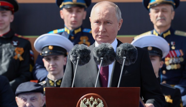 Putin claims ‘real war’ being waged against Russia in scaled down Victory Day parade