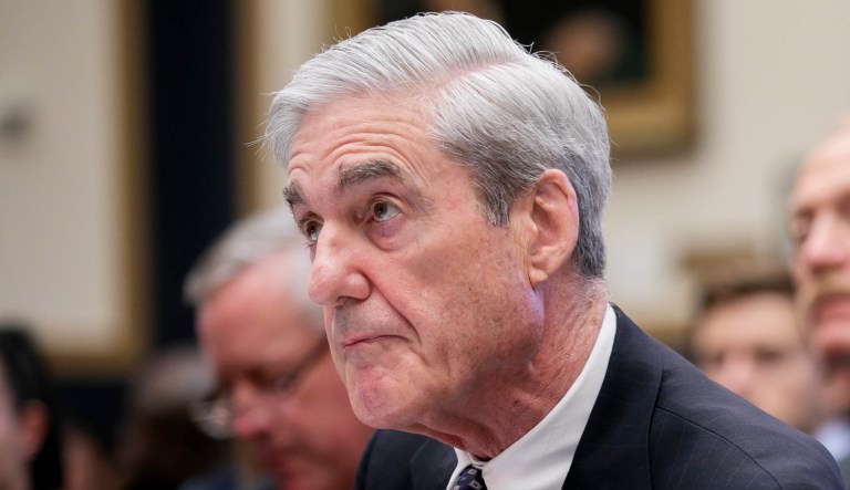 Former special counsel Robert Mueller testifies before the House Intelligence Committee hearing on his report on Russian election interference in Washington.