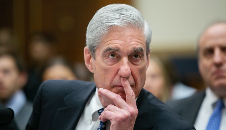 Former special counsel Robert Mueller testifies before the House Intelligence Committee hearing on his report on Russian election interference in Washington.