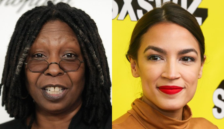 Whoopi Goldberg, Alexandria Ocasio-Cortez.