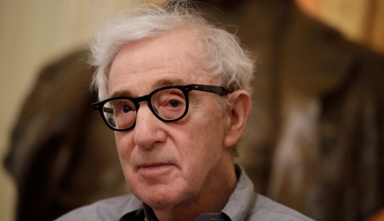 Director Woody Allen attends a press conference at La Scala opera house, in Milan, Italy, Tuesday, July 2, 2019. Woody Allen is directing Puccini's 'Gianni Schicchi' opera, which opens Saturday in Milan. The opera premiered in Los Angeles and it's making its debut at La Scala.