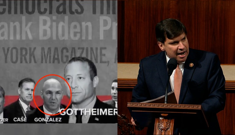 Left-wing ad bashing centrist Democrats pictures wrong Rep. Gonzalez