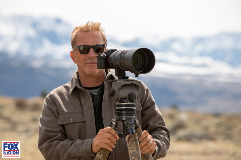 Kevin Costner is seen with a camera in a new docuseries on Yellowstone National Park.