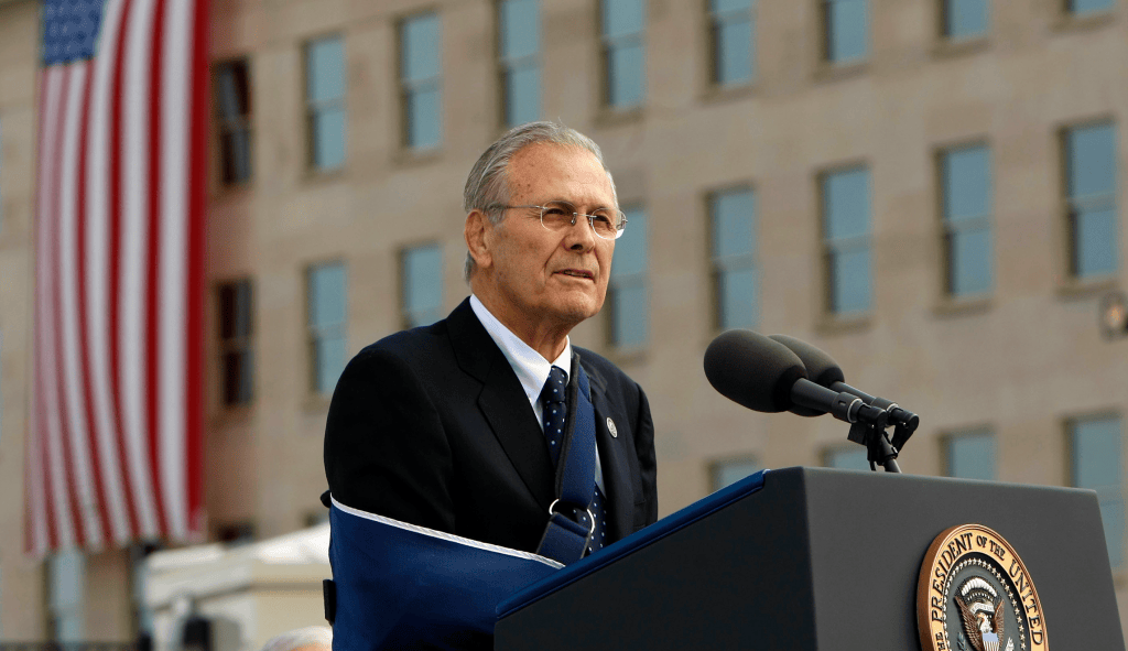 The one with Donald Rumsfeld and the exploding white pen