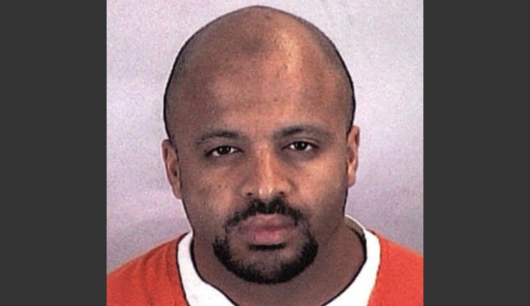 FILE - This undated file photo provided by the Sherburne County Sheriff Office shows Zacarias Moussaoui. Moussaou, the only man ever convicted in a U.S. court for a role in the Sept. 11 attacks now says he is renouncing terrorism, Al-Qaida and the Islamic State.   In a handwritten court motion Moussaoui filed with the federal court in Alexandria last April 2020, Moussaoui wrote, âÃ denounce, repudiate Usama bin Laden as a useful idiot of the CIA/Saudi. I also proclaim unequivocally my opposition to any terrorist action, attack, propaganda against the U.S.â