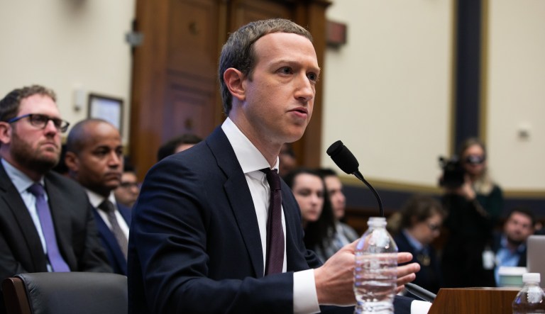 Facebook CEO Mark Zuckerberg testifies before the House Financial Services Committee. 