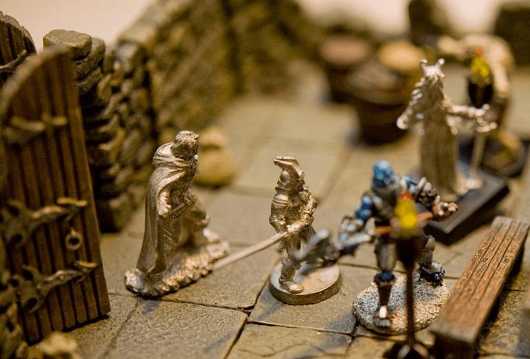 Game pieces that are part of a Dungeons & Dragons game being played by Alex Jarzebinski and his friends are seen in this 2014 photo taken in Anaheim, California.