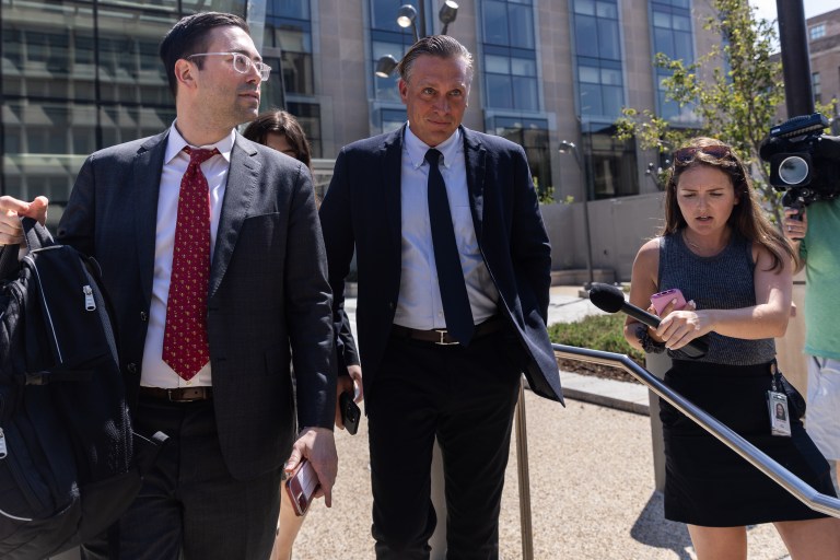 Devon Archer, Hunter Biden's former business partner, departs Capitol Hill after testifying during a closed meeting on the House Oversight Committee investigations into his involvement with the business dealings of the president's son, Hunter Biden.