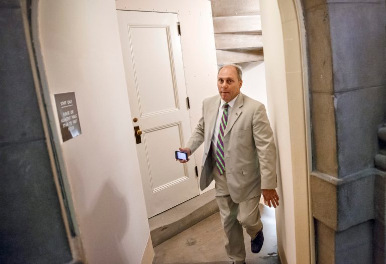 Head of conservative caucus holds lead in race for House whip