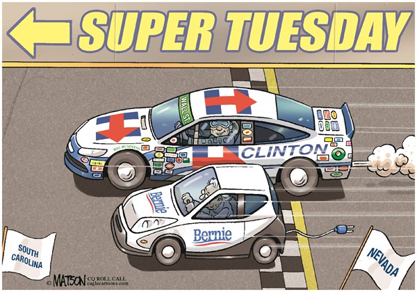 Editorial cartoon: Primary race