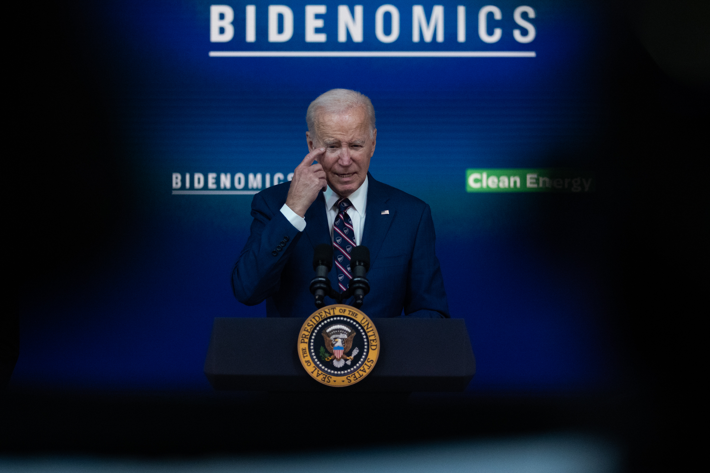 President Joe Biden speaks during an event at the Auditorium in the Eisenhower Executive Office Building at the White House on Monday, October 23, 2023. 
The Biden administration has designated 31 technology hubs spread across the country in an effort to spur job growth 