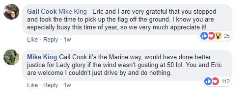 VIDEO: Former Marine delivery driver stops to fold fallen American flag