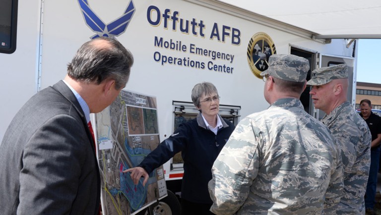 Air Force head vows to rebuild flooded Nebraska base even as military knew the risks