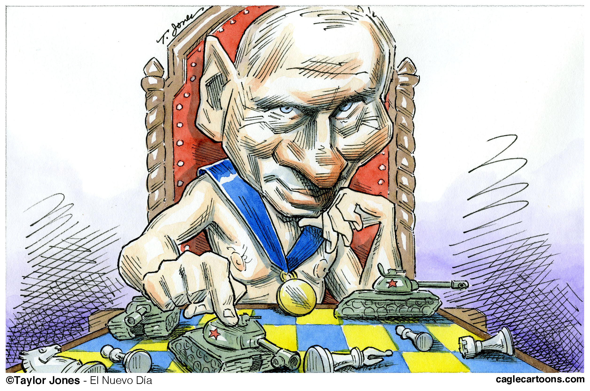 Editorial cartoon: Chessmaster