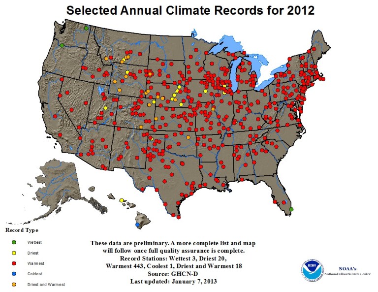 2012 Was Warmest Year on Record