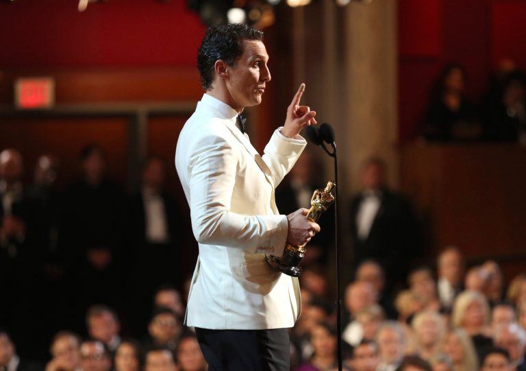 Rick Perry recognizes Oscar winner Matthew McConaughey for thanking God