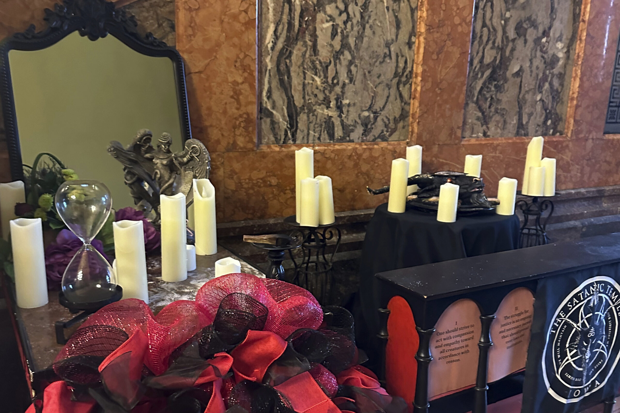 US veteran accused of tearing down Satanic Temple idol in Iowa Capitol charged with hate crime