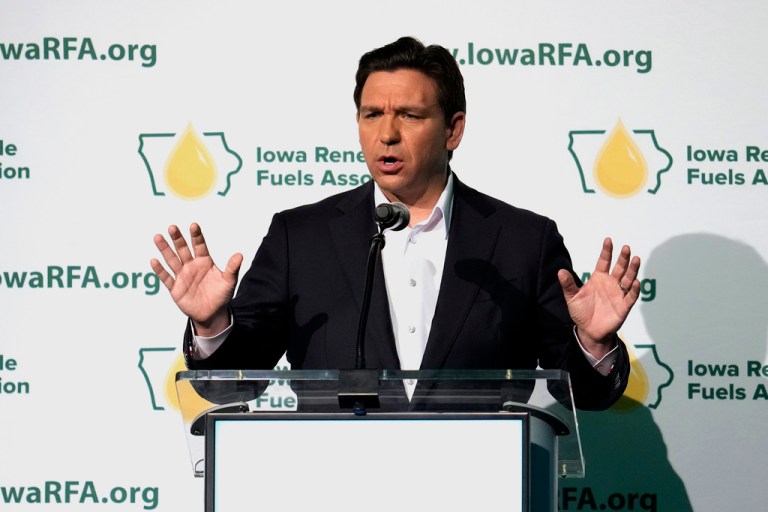 DeSantis camp makes quick work of climate protester at campaign event