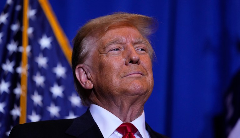 Former President Donald Trump during a campaign event in Atkinson, N.H., Tuesday, Jan. 16, 2024. (AP Photo/Matt Rourke)