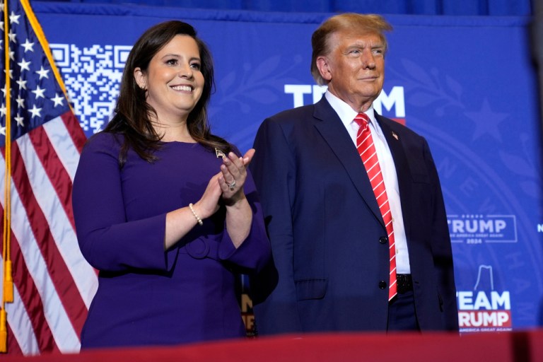 Trump says he won’t make Nikki Haley his running mate — as he’s flanked by rumored favorite Elise Stefanik