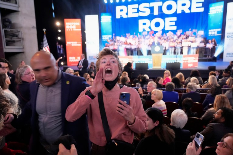 Gaza protesters repeatedly heckle Biden during abortion rally: ‘Genocide Joe!’